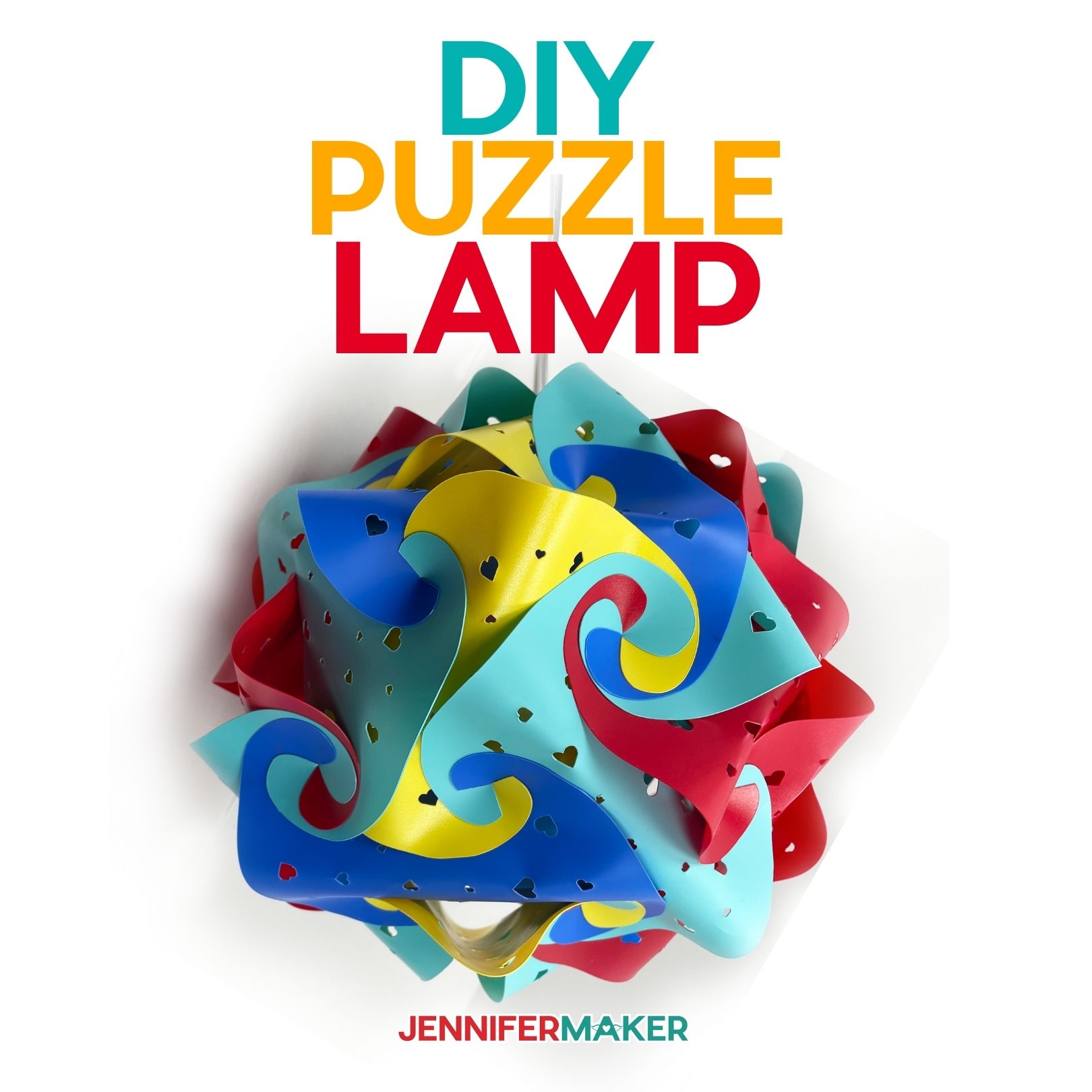 diy puzzle lampshade