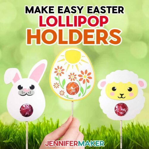 Easter Lollipop Holders: Bunny, Egg, Lamb SVG Pack