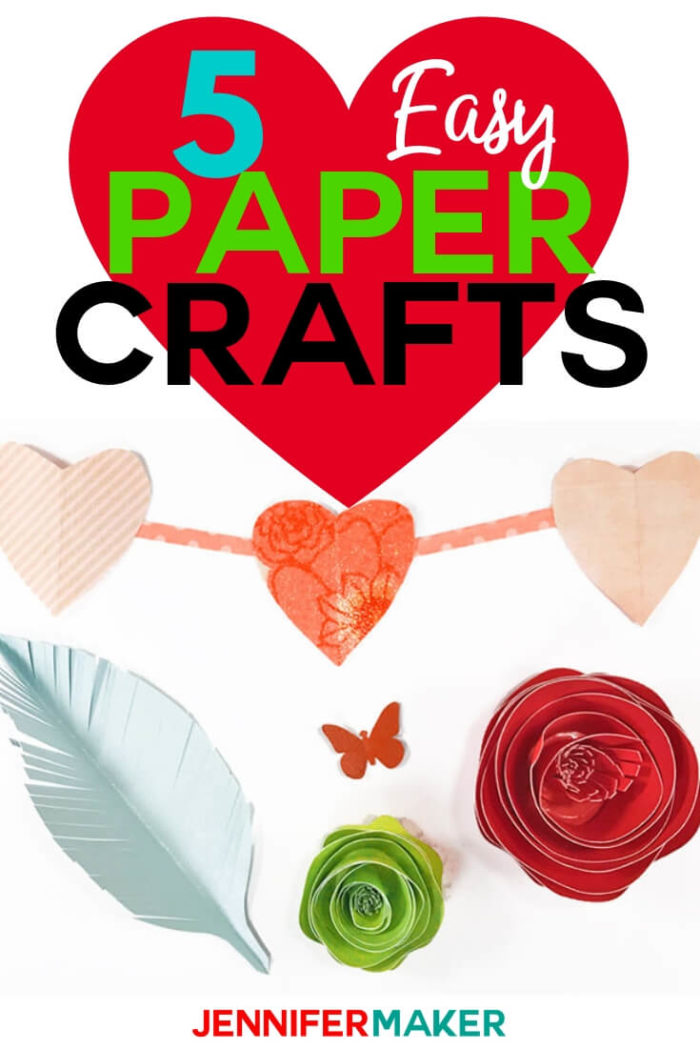 Are you looking for an easy paper craft project to complete? I have compiled a list of 5 projects that I believe a beginner or seasoned paper crafter can complete! #papercrafts #papercrafting #cricutprojects #diy #craftprojects