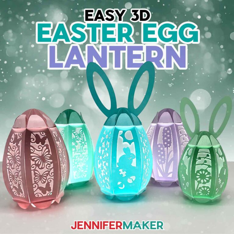 3D Easter Egg Lantern With Lights For Spring