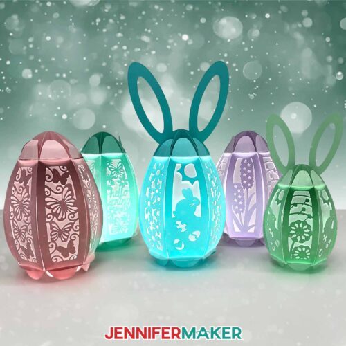 3D Easter Egg Lantern With Lights For Spring - Jennifer Maker