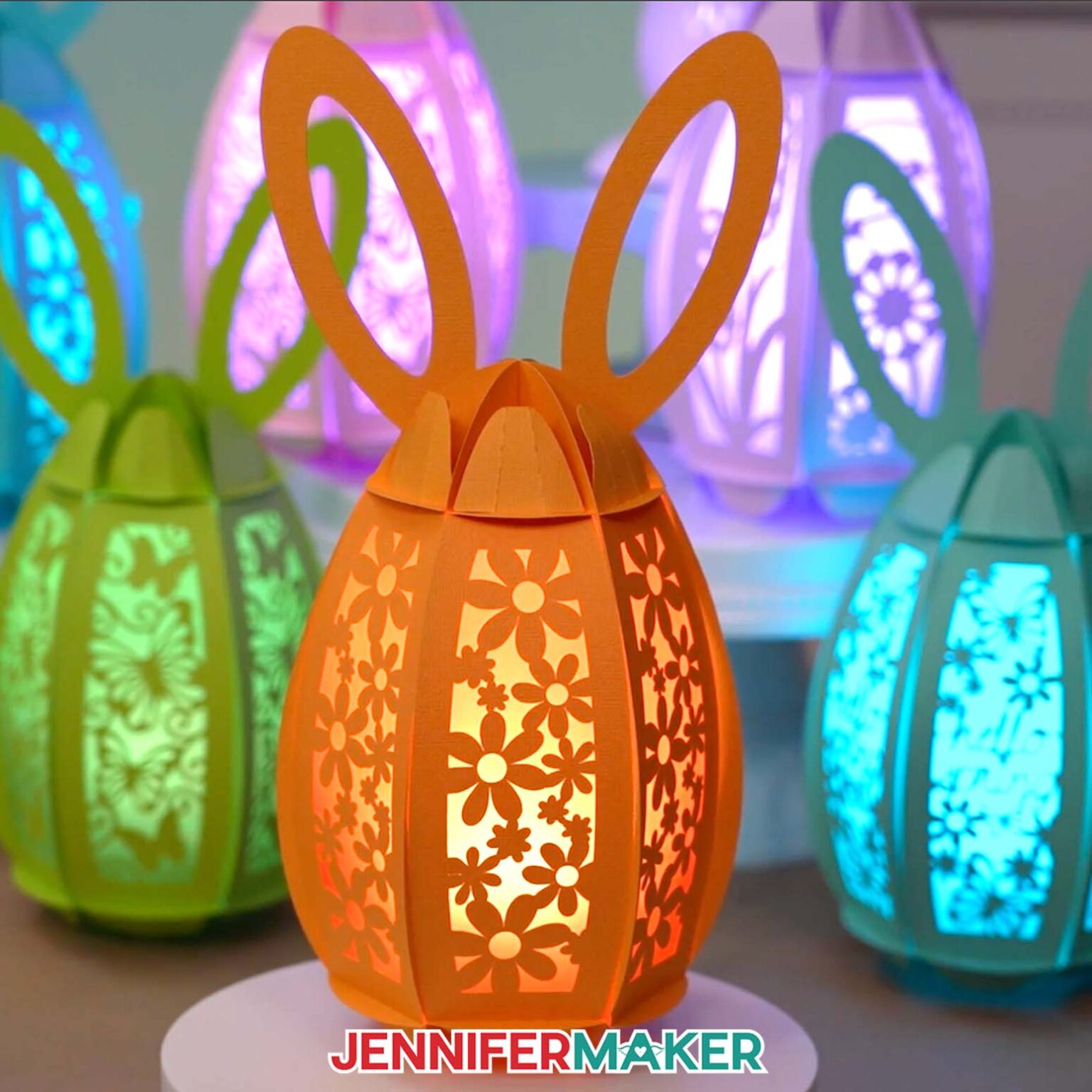 3d Easter Egg Lantern With Lights For Spring - Jennifer Maker