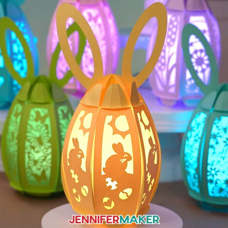 3D Easter Egg Lantern With Lights For Spring - Jennifer Maker