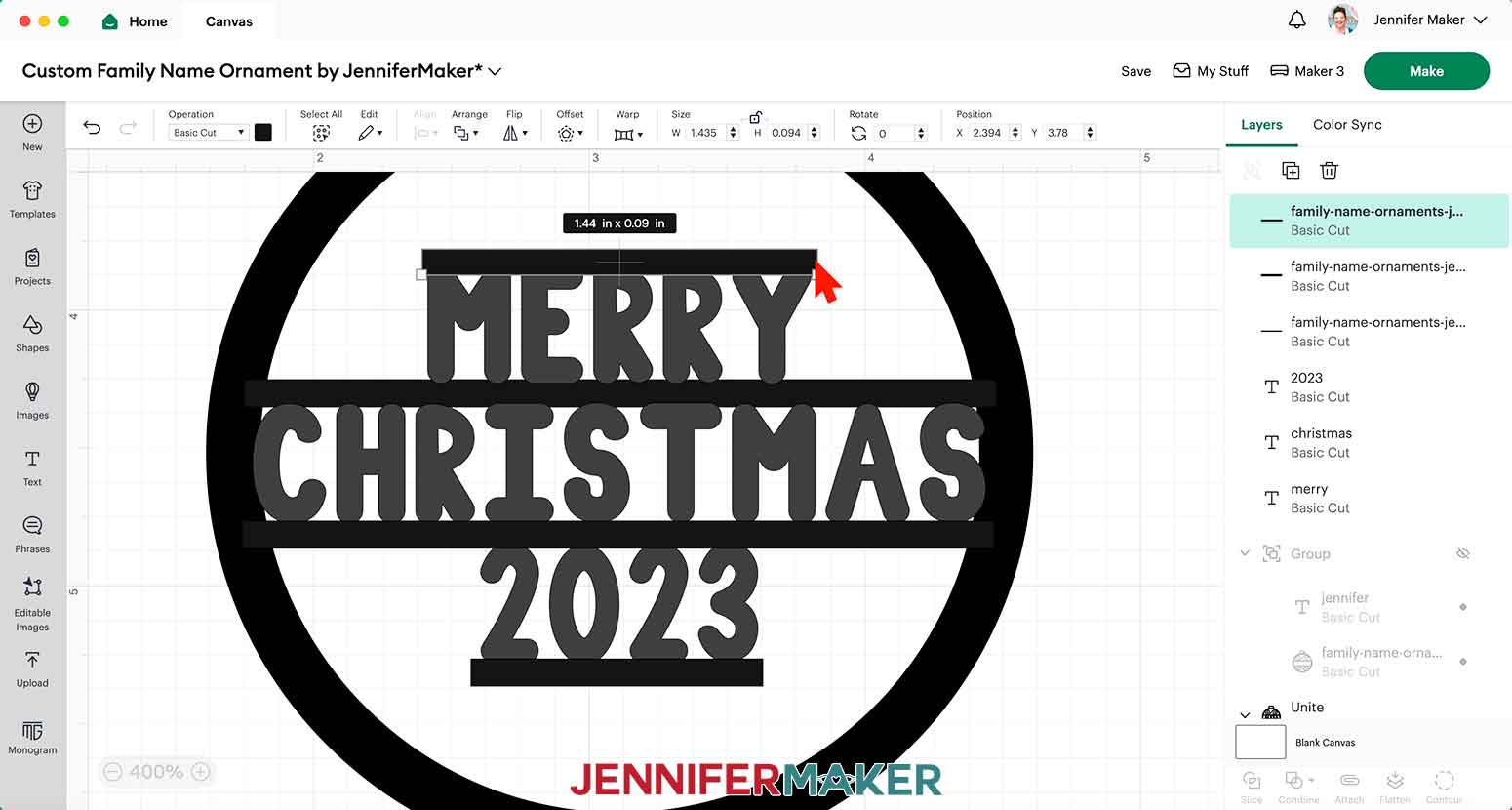 All horizontal lines attached to the top and bottom of the ornament words.