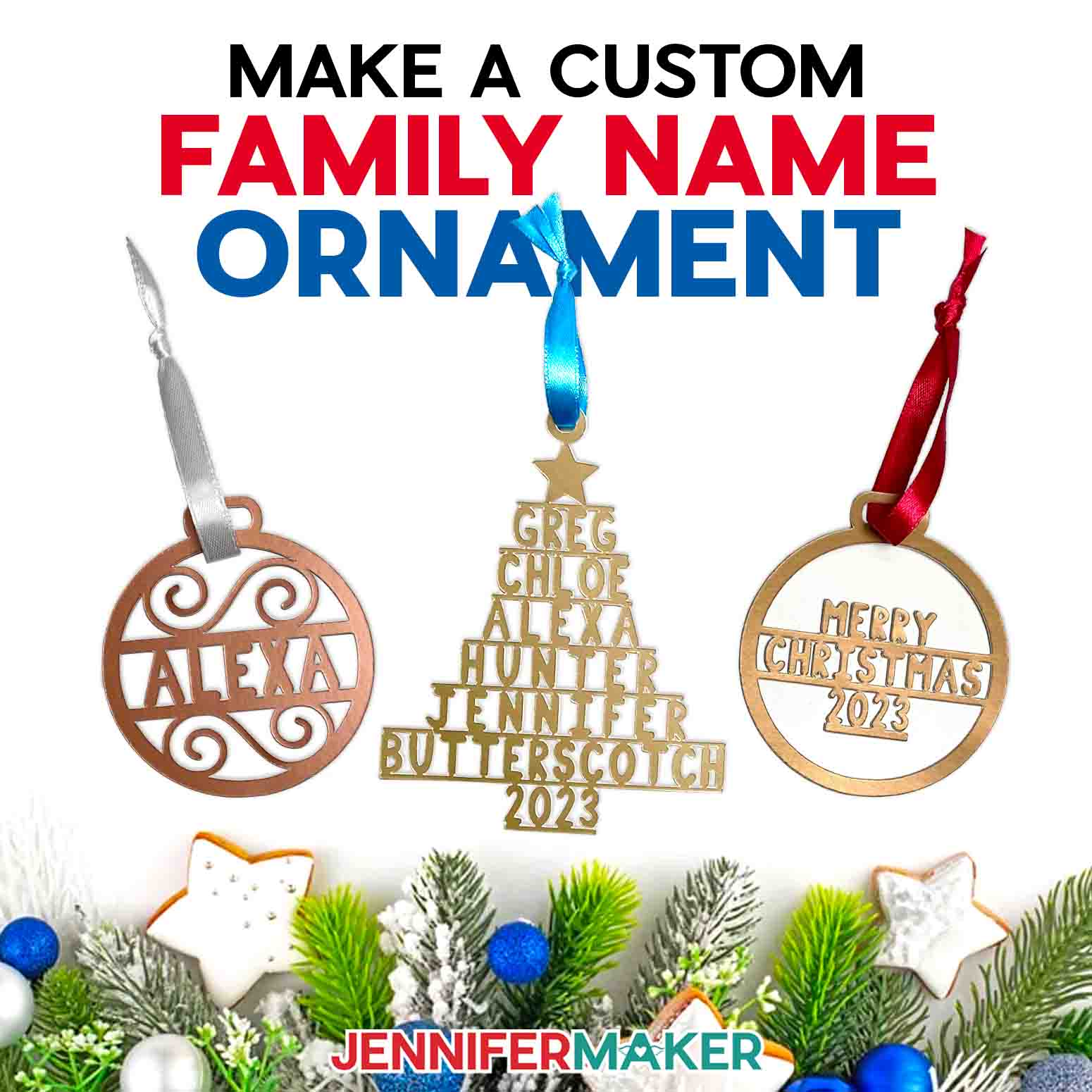 Make A Custom Family Name Ornament From Paper
