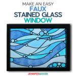 Learn how to make a Faux Stained Glass window with my tutorial and free SVG