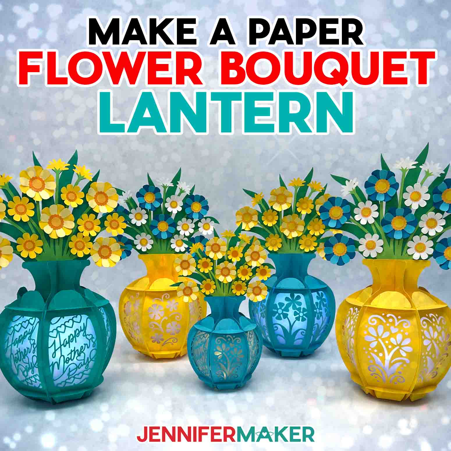 Flower Bouquet Lantern: Beautiful DIY Arrangement