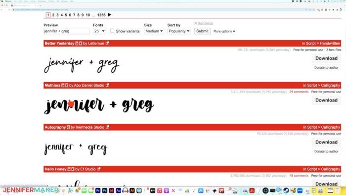 Free Font Site – dafont.com