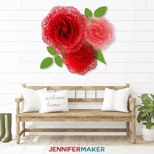 Giant Lace Paper Flower with Filigree Petals - Jennifer Maker