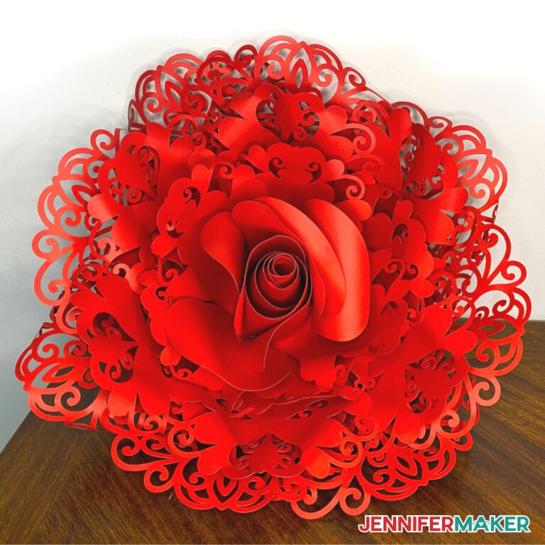 Giant Lace Paper Flower with Filigree Petals Jennifer Maker