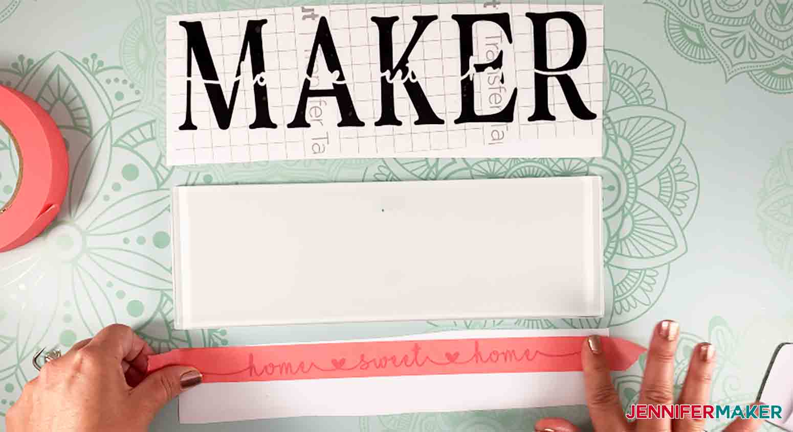 How to Use Transfer Tape with Cricut Vinyl Decals - Jennifer Maker