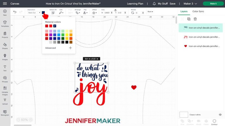 How to Iron On Cricut Vinyl With a Home Iron! - Jennifer Maker