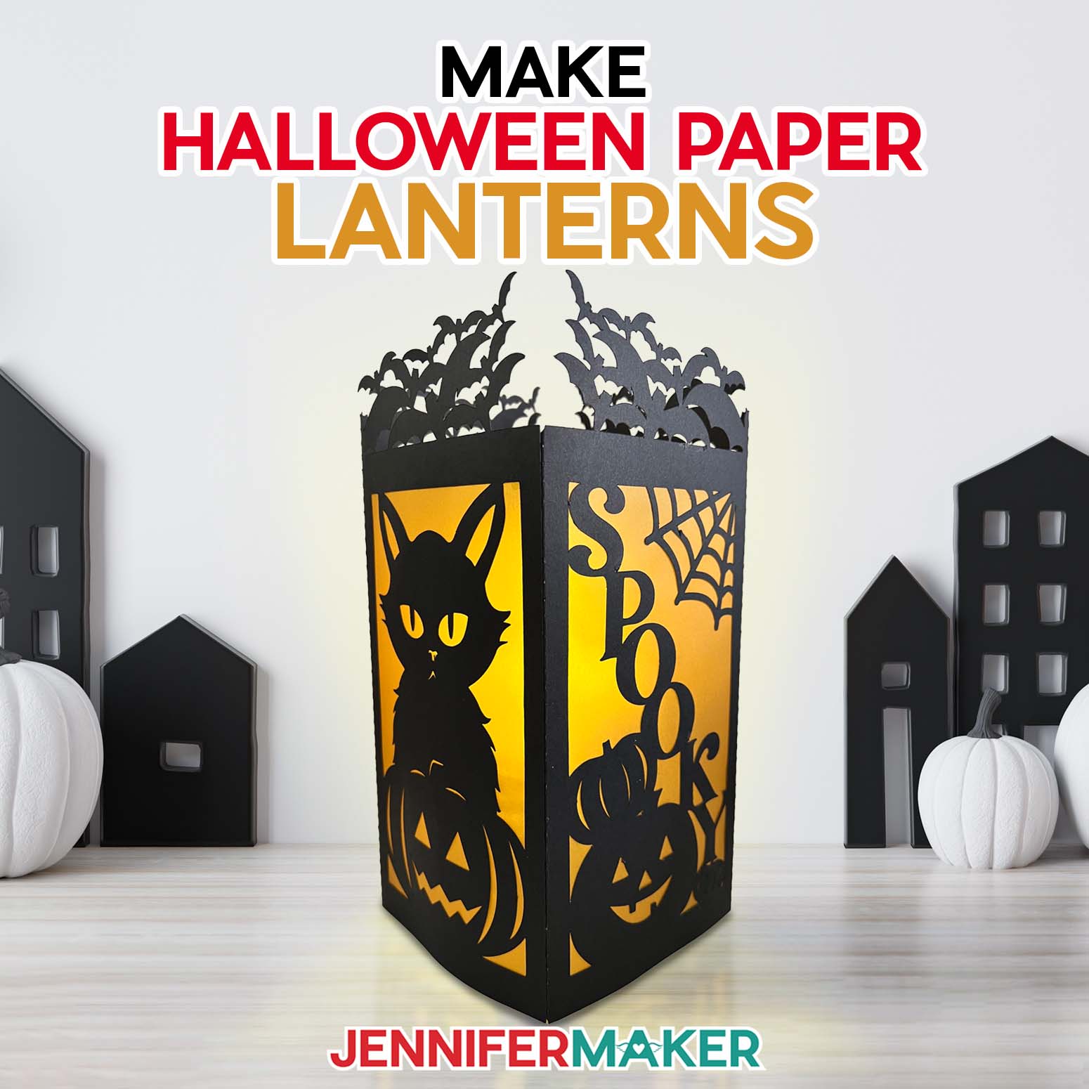 Halloween Paper Lanterns: Craft DIY Party Decorations