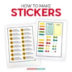 How to make stickers using a Cricut cutting machine and free SVGs from JenniferMaker