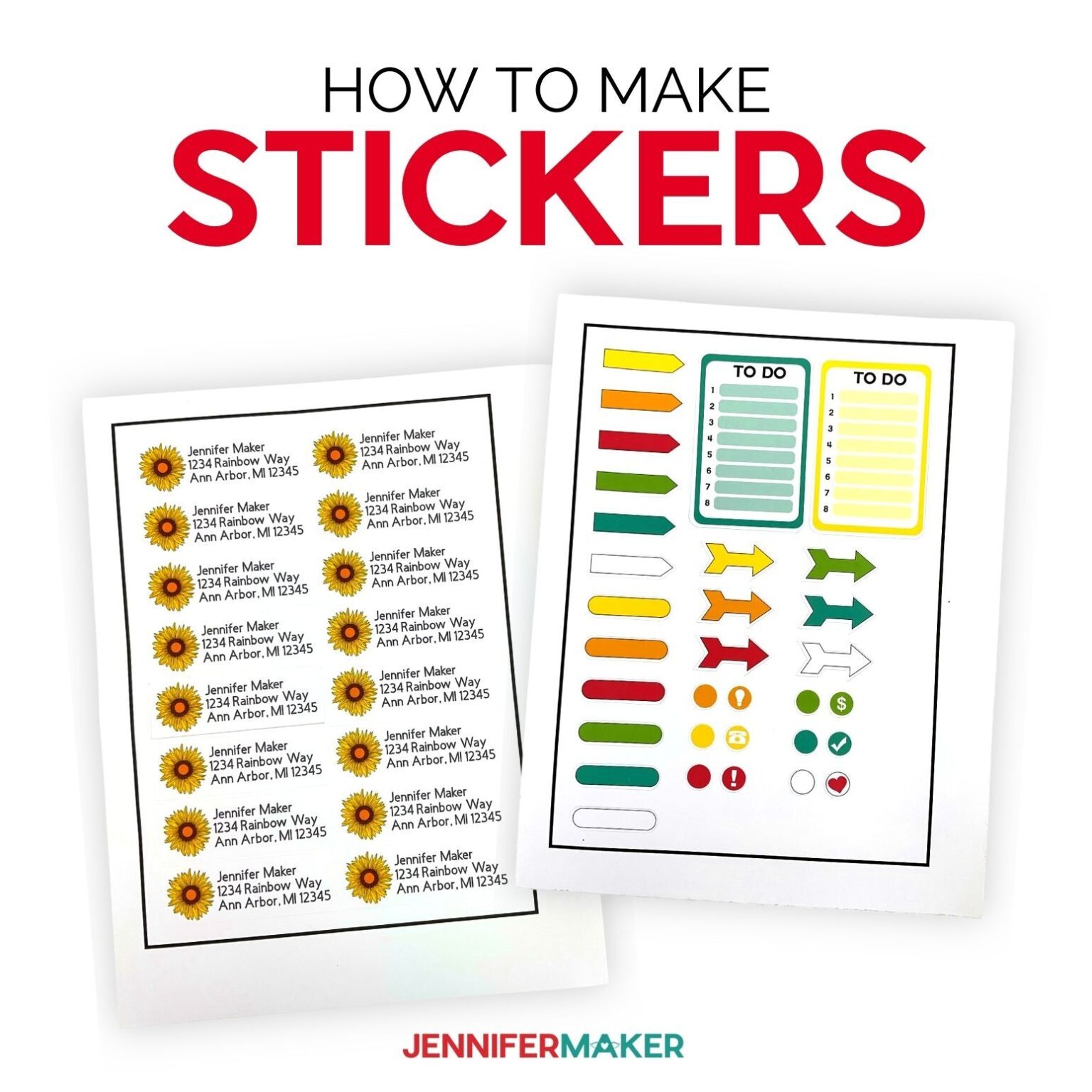 How to Make Stickers on a Cricut - Jennifer Maker