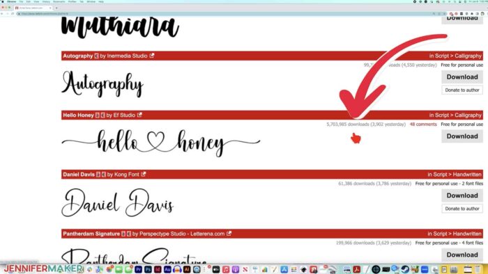 Sharing as a resource for new cricuters trying to find writing fonts.  All/most available on DaFont. : r/cricut