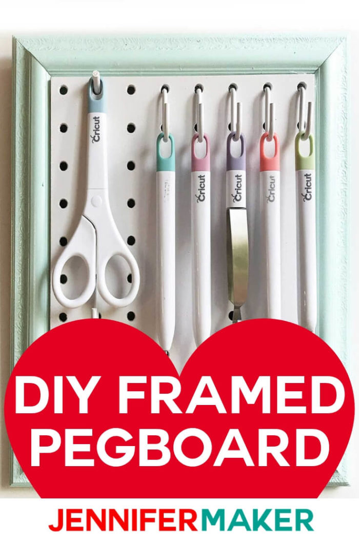 DIY Framed Pegboard Craft Organizer for Tools - Jennifer Maker