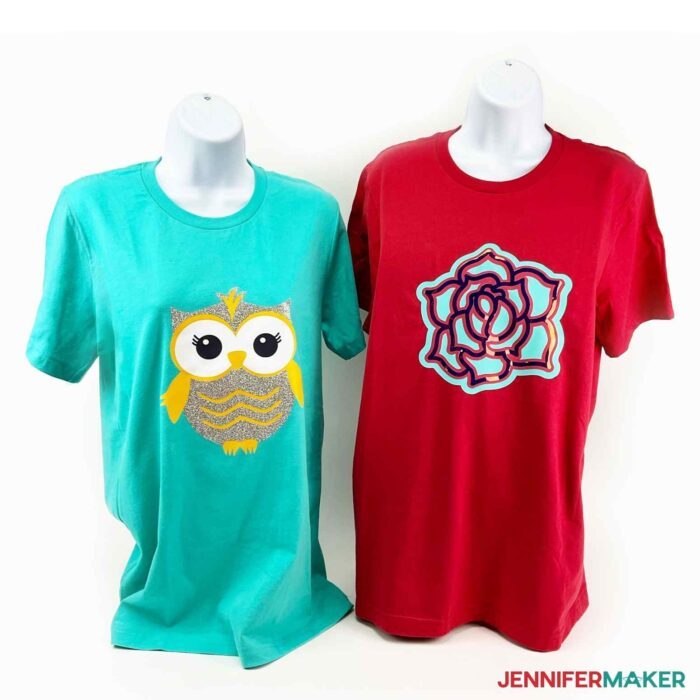 How to Layer Vinyl on a Shirt with Heat Transfer Vinyl & Cricut! - Jennifer  Maker