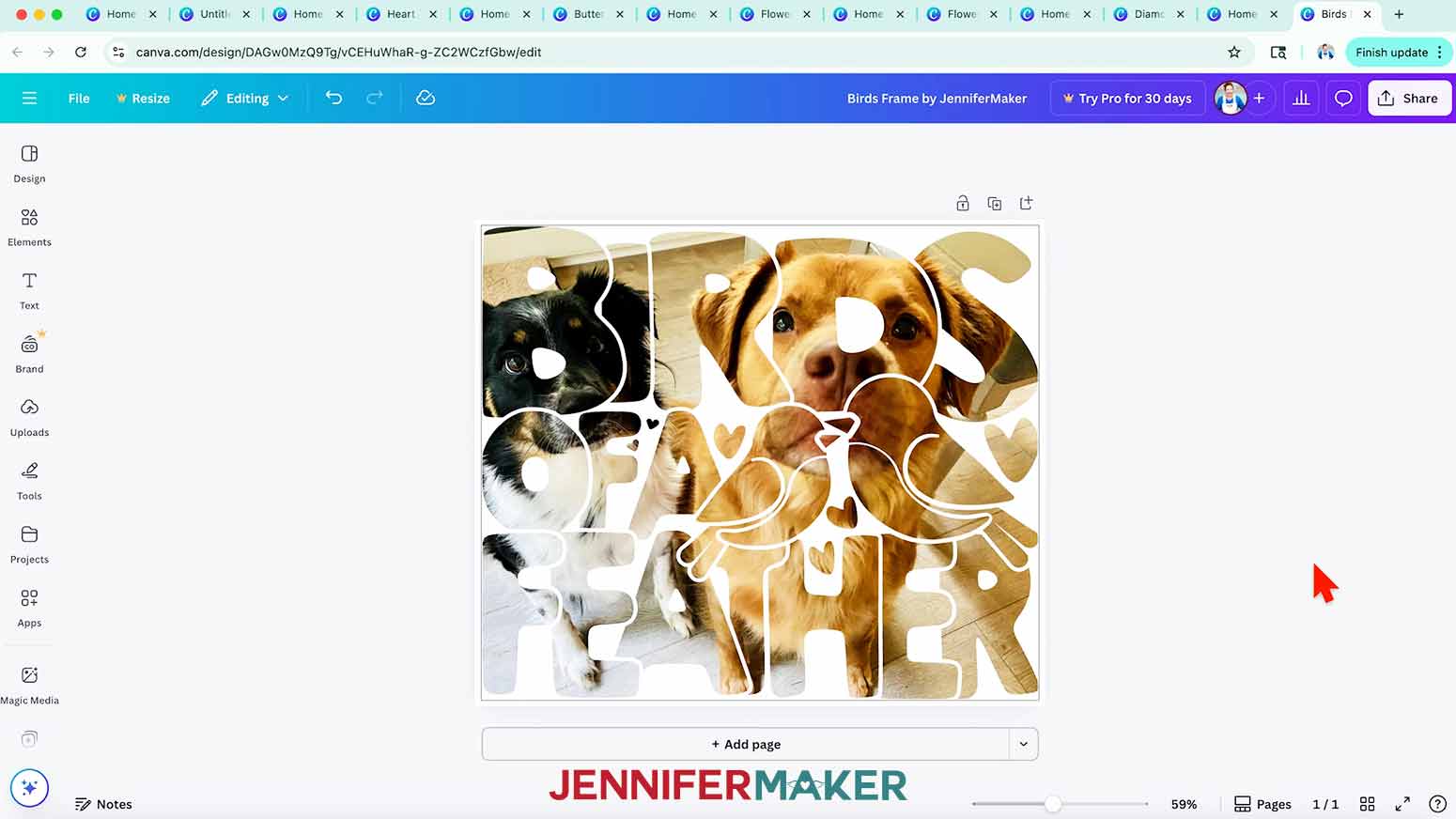 Edit photos inside complex frames to help place emphasis on the photo inside the complex frame.
