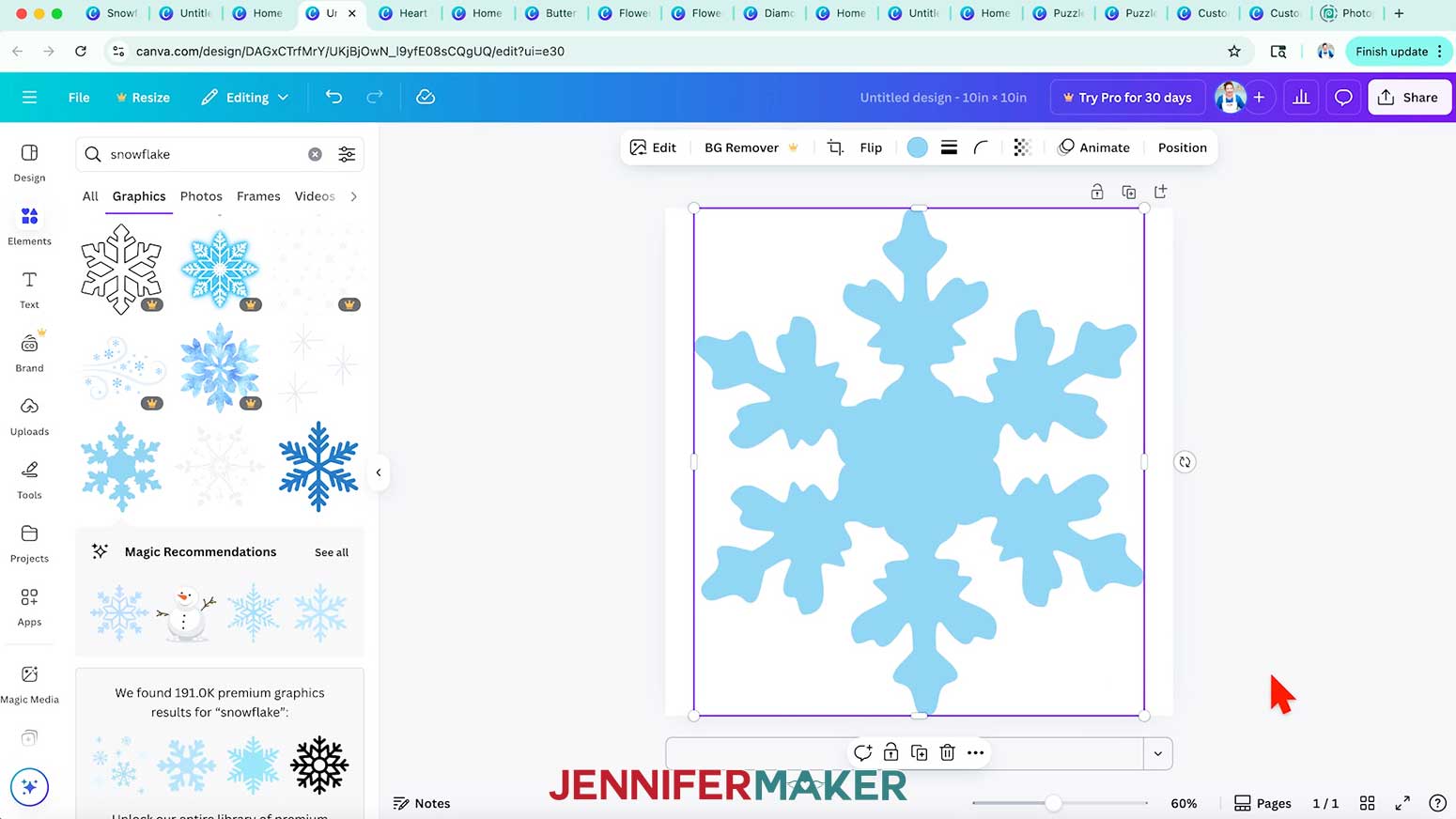 Choose a Canva element to use as a frame.