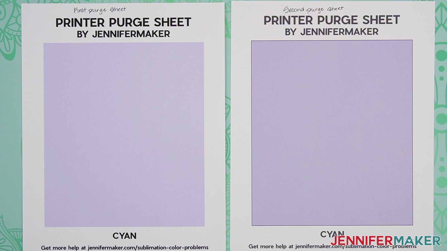 Label the second purge sheet and check it for any changes.