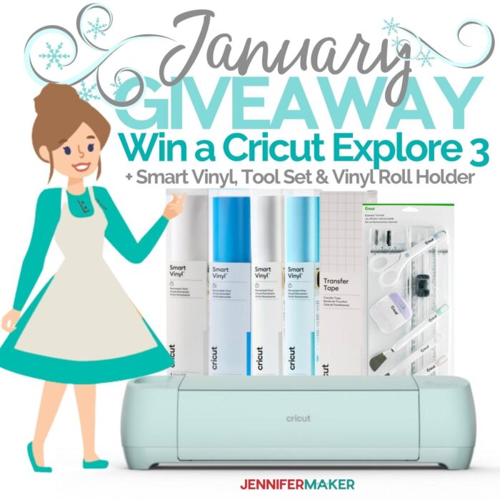 Enter by January 25, 2022 to win a Cricut Explore 3 bundle. See official rules for details. #cricut