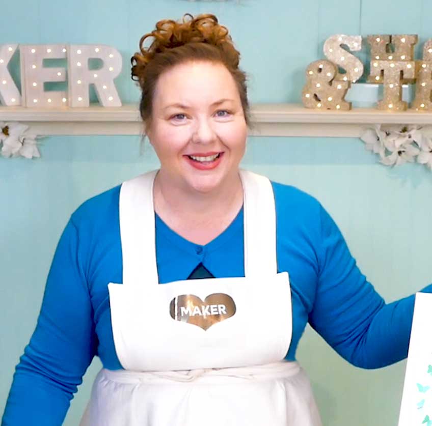 Jennifer Maker in her craft room