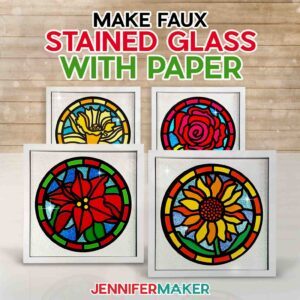 Learn how to make layered paper stained glass with JenniferMaker's tutorial!