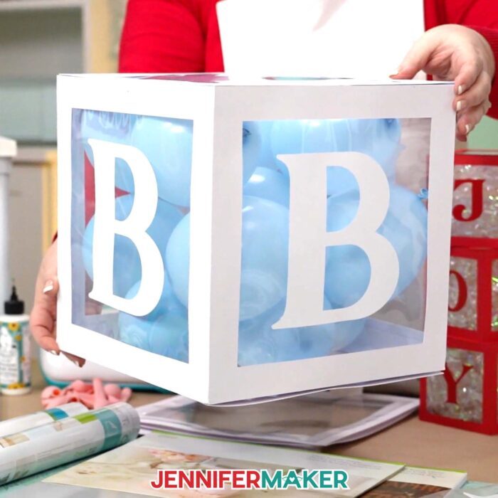 Learn how to make DIY Balloon Boxes with Letters with Jennifer Maker's tutorial! 