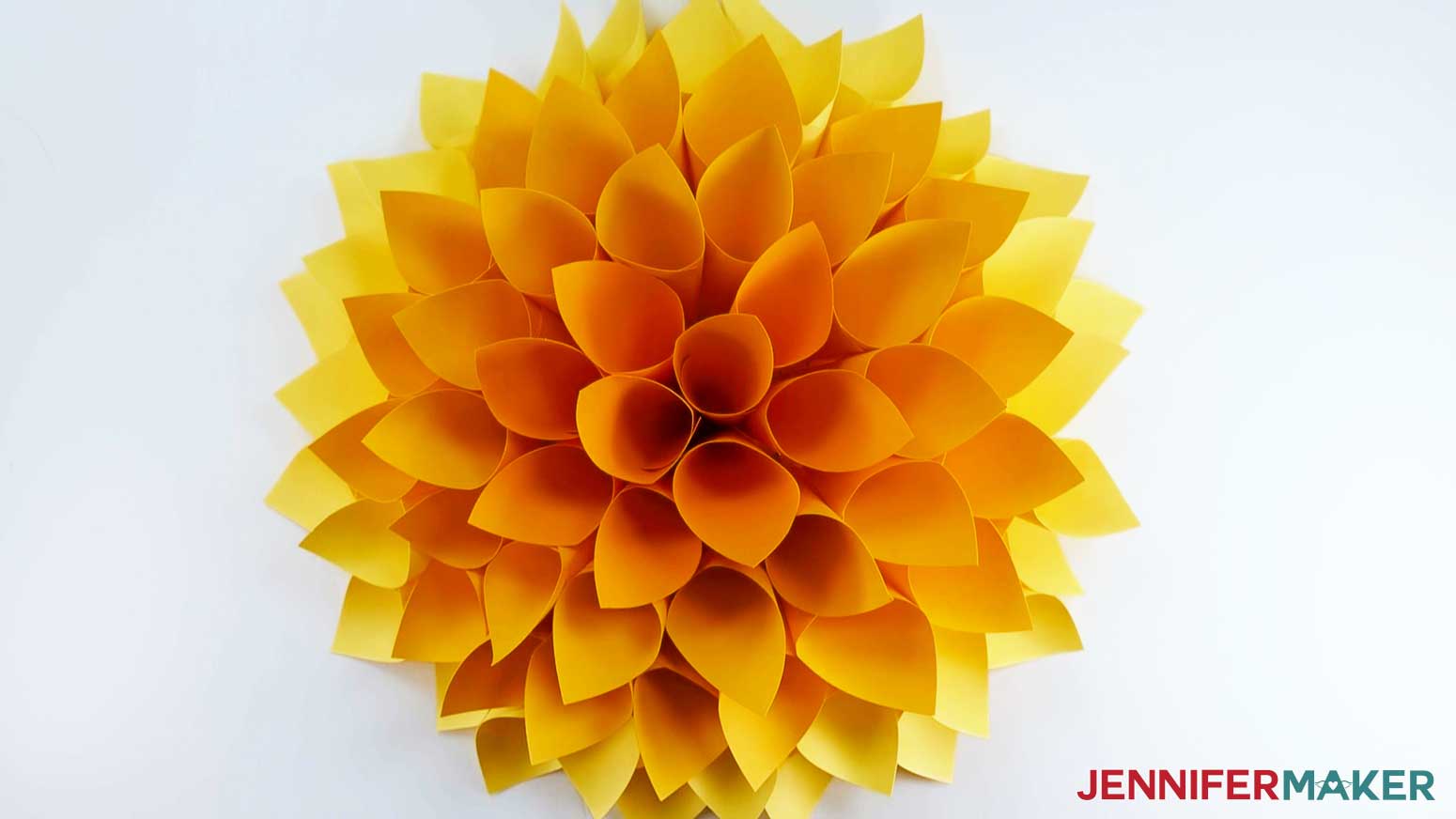 Image of assembled cone shape Giant Paper Dahlia