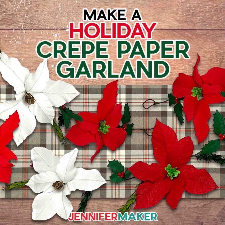 How To Make a Crepe Paper Floral Garland for Christmas