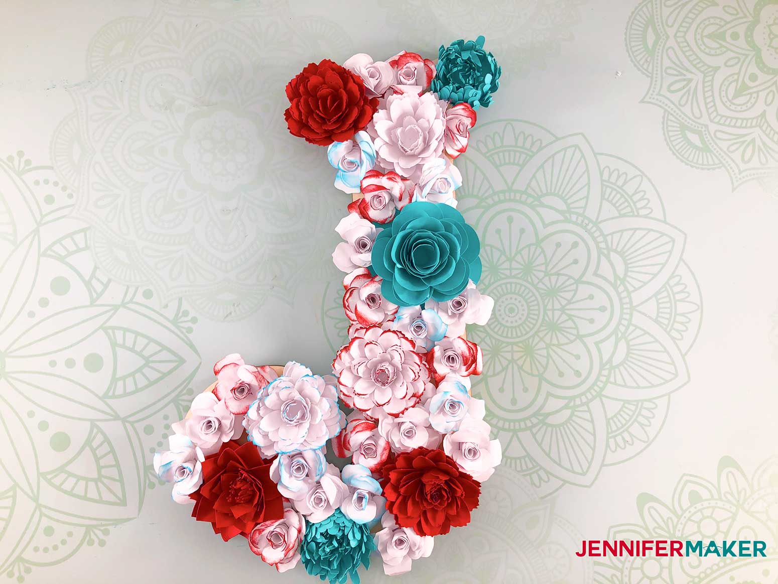 Whip Up Easy Floral Cardboard Letter Décor