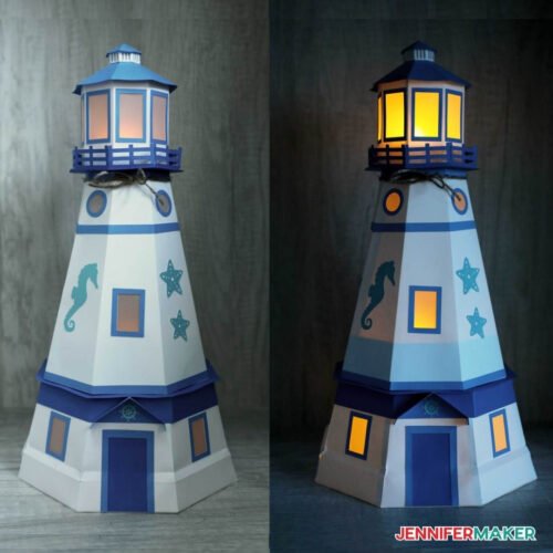 Download Printable 3D Paper Lighthouse Template