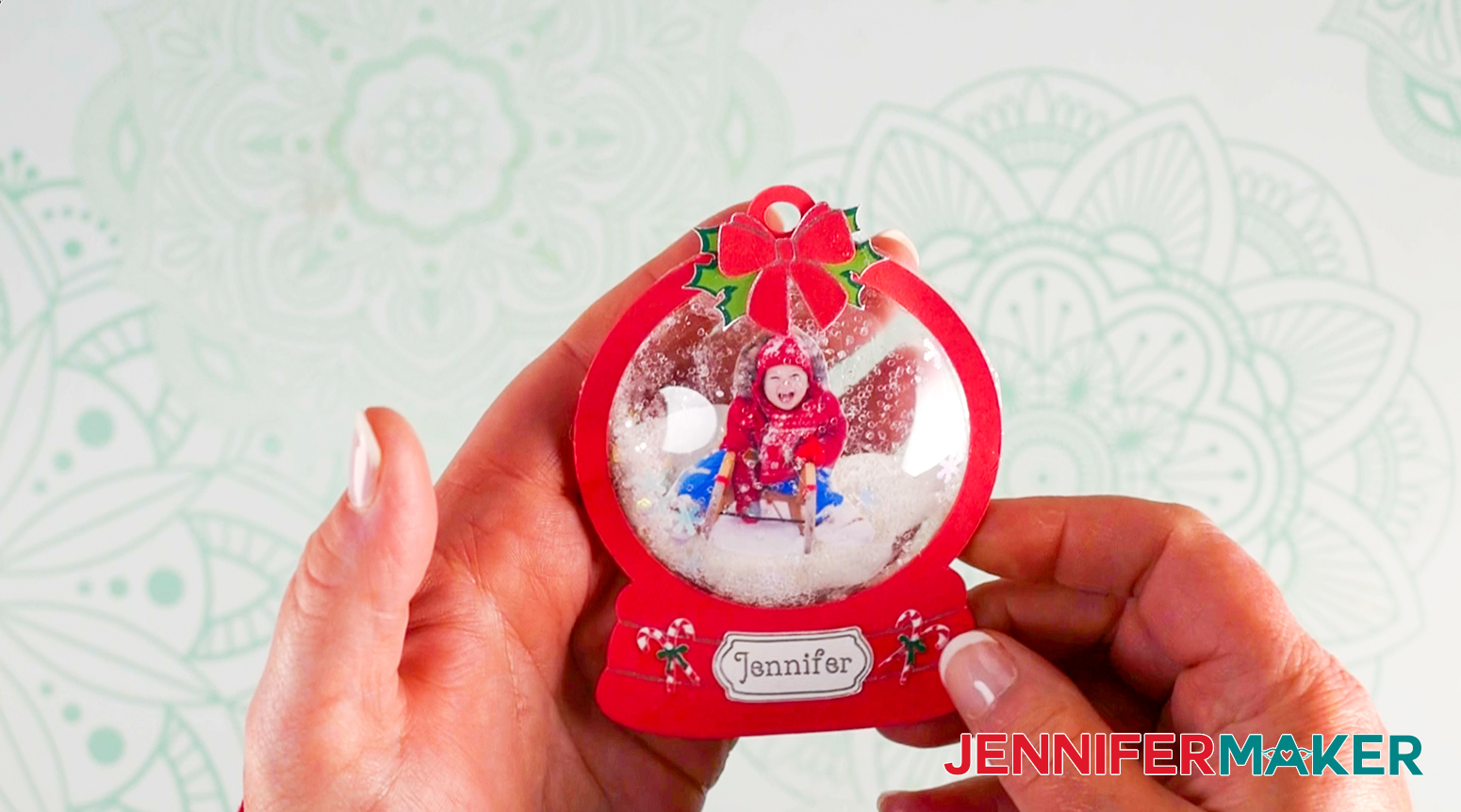 Photo Snowglobe Ornament Finished Product