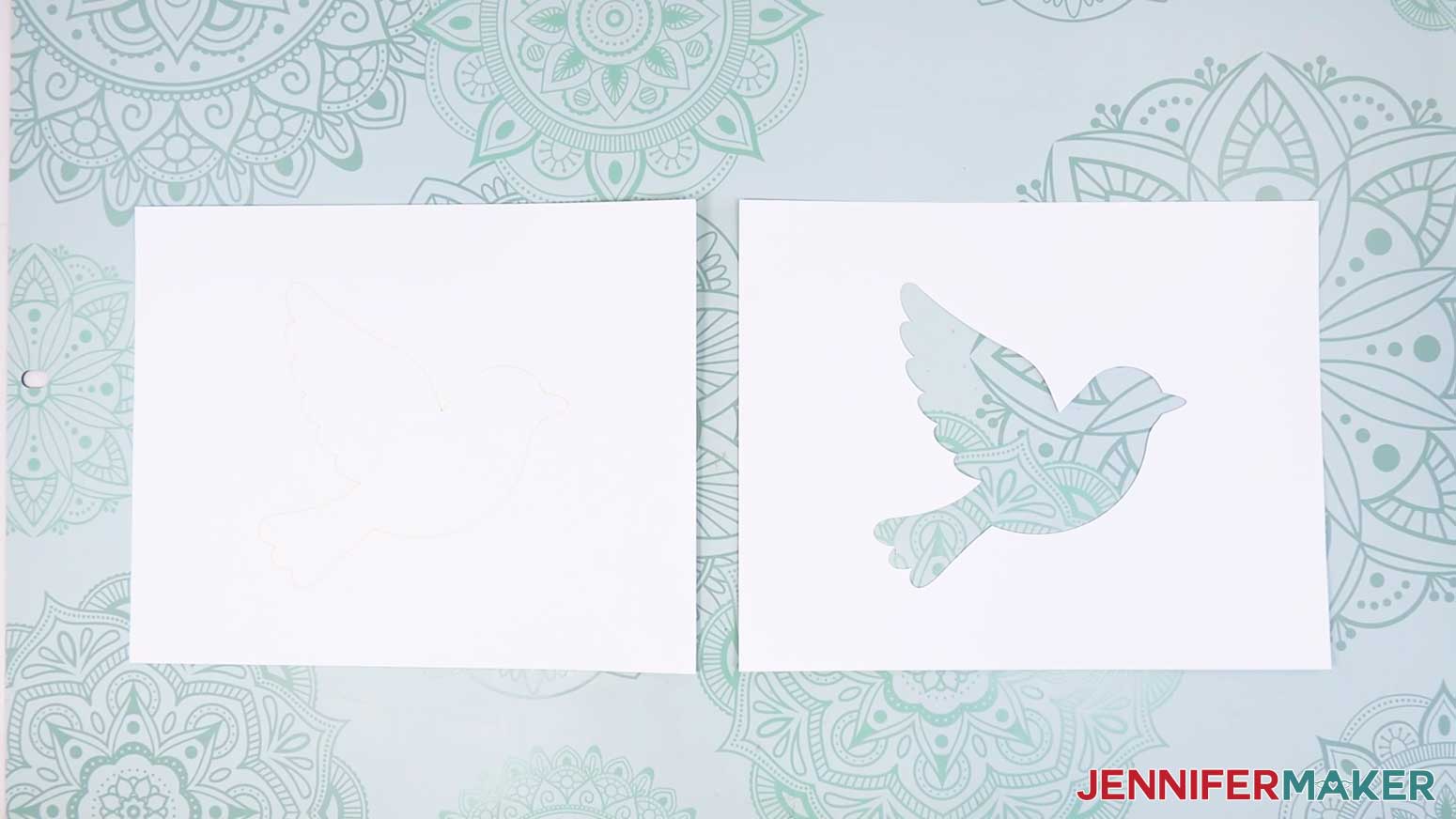 Both cardstock rectangles are cut and ready for assembly.