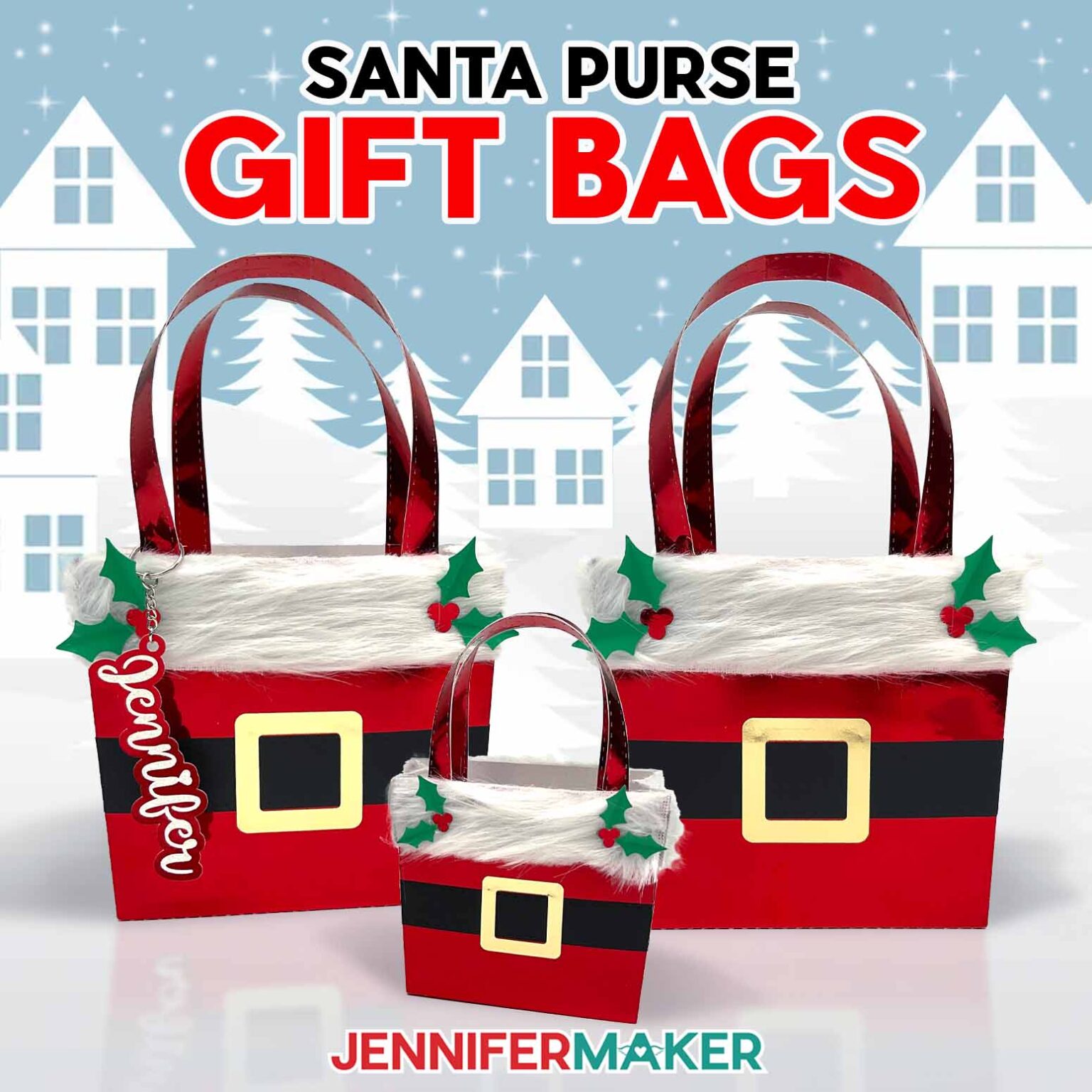 Santa Purse Gift Bag: Adorable Bags for Christmas - Jennifer Maker