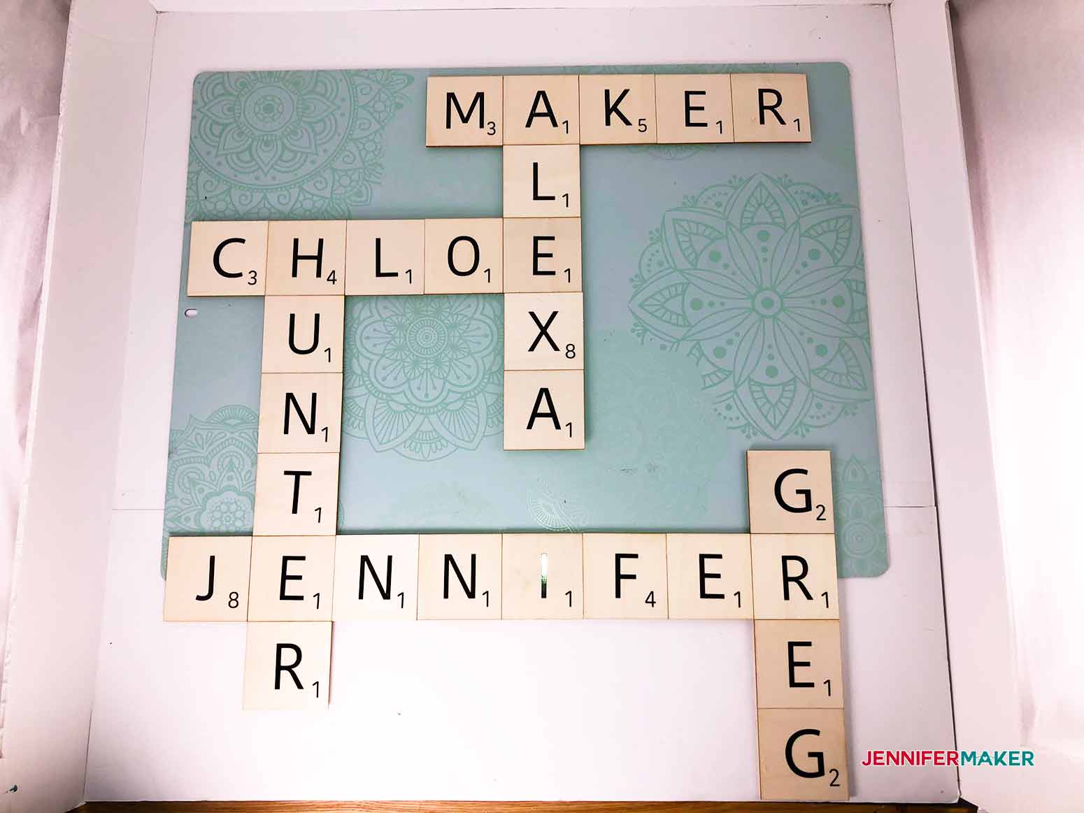 assembled wall art for my scrabble wall art