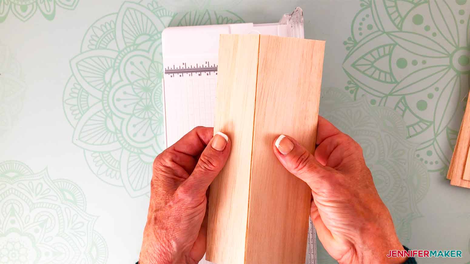 if wood don't cut all the way through just snap on cut lines made by the cutter for my scrabble wall art