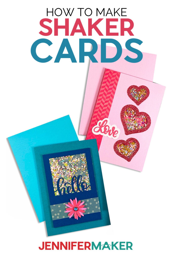 Learn how to use your Cricut to make a Hello and Love Shaker Card