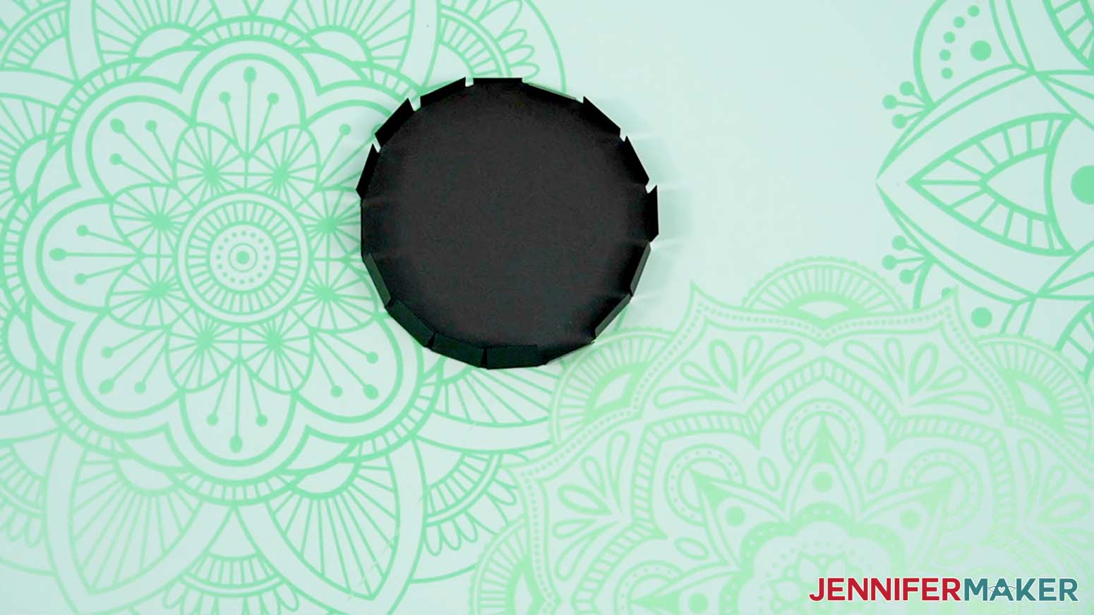 Fold up the tabs on the top hat piece.