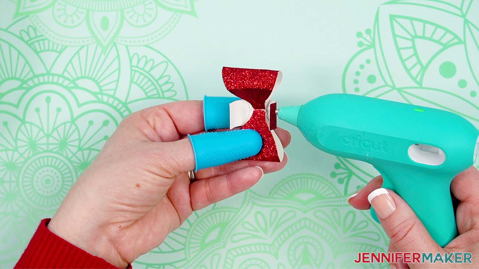 Add hot glue to the center piece of the bowtie.