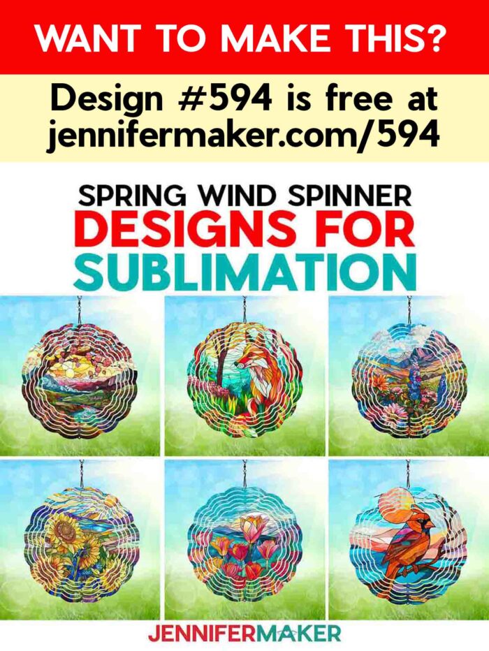 Spring Sublimation Wind Spinner Designs: Free Bundle - Jennifer Maker