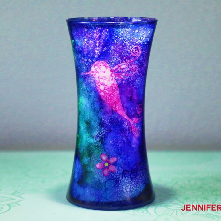 PREVIEW of Alcohol Ink on Glass Vase