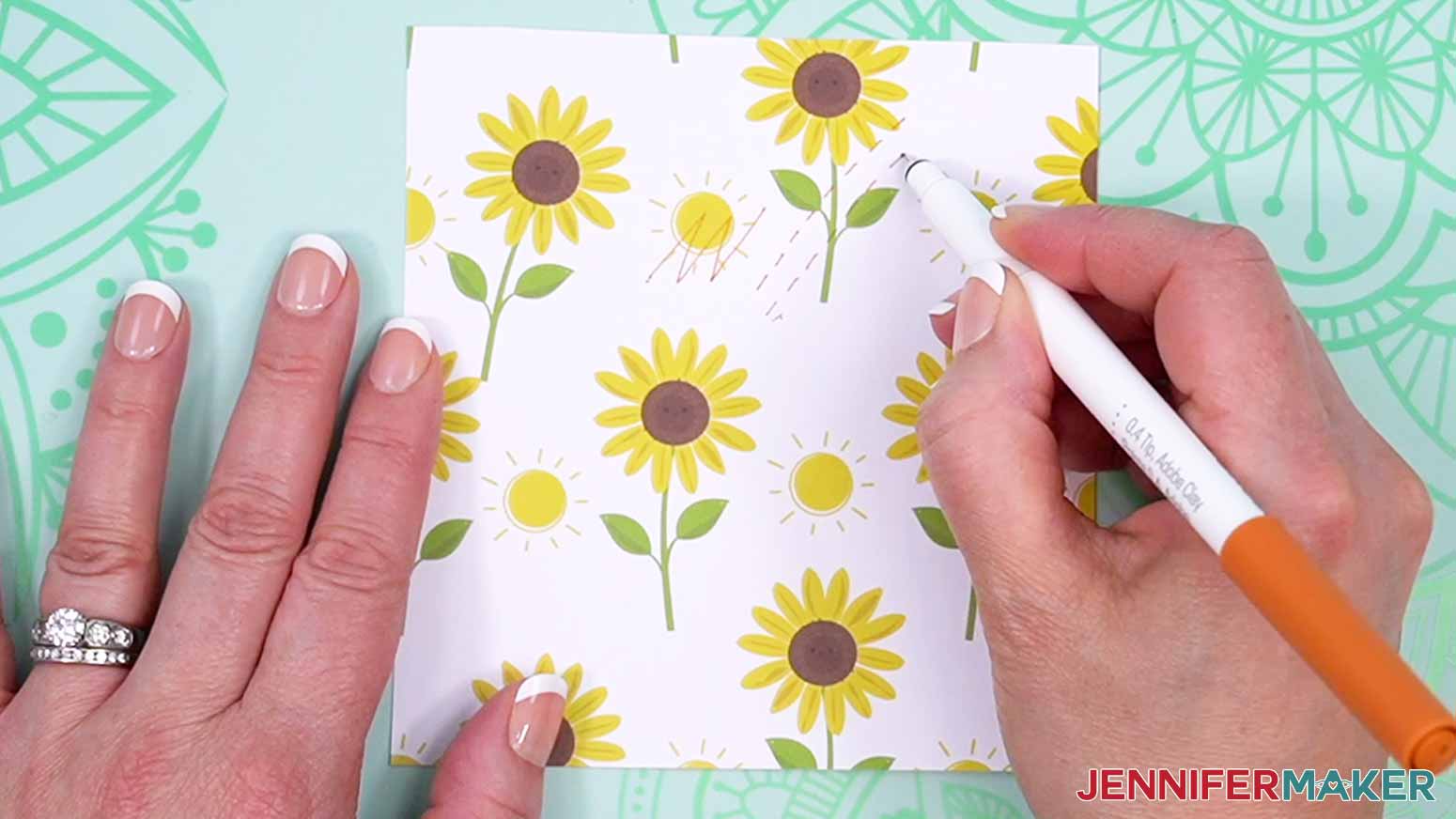 Scribble the Cricut pen on a scrap piece of paper to get the ink flowing smoothly.