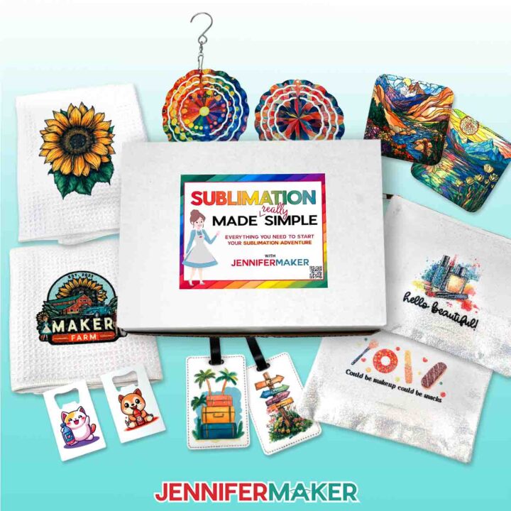 Sublimation starter kit and contents.