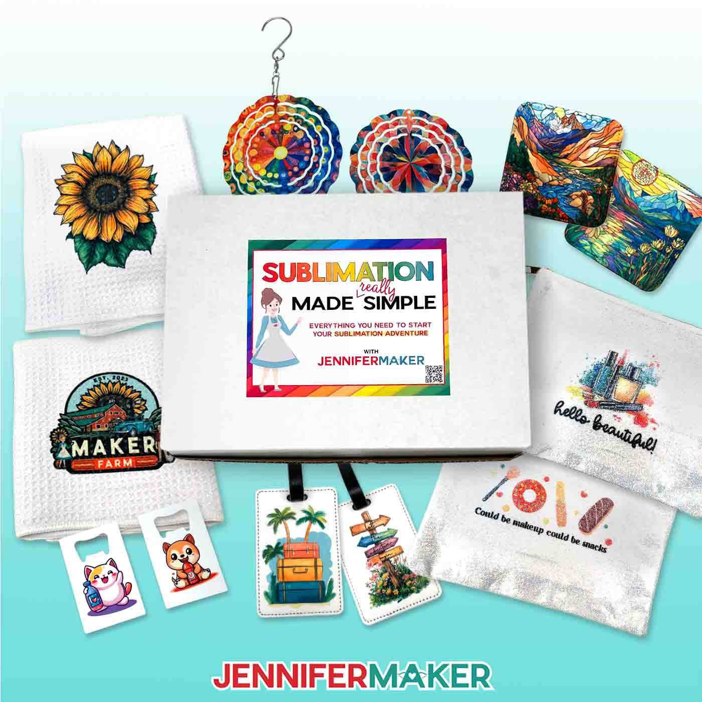 Sublimation starter kit and contents.