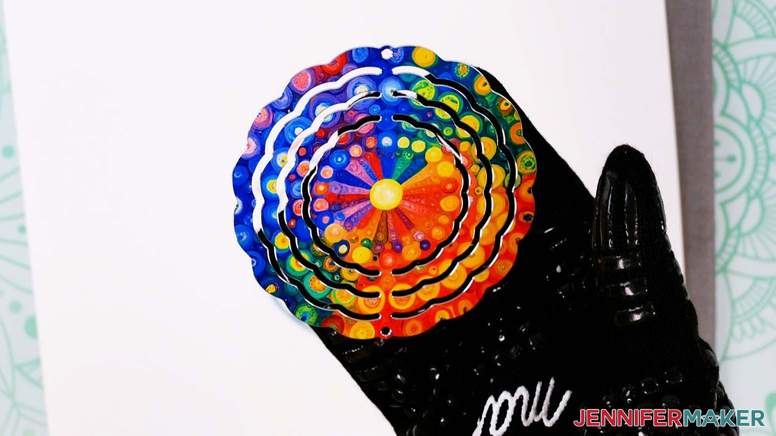 first side of the wind spinner sublimated.