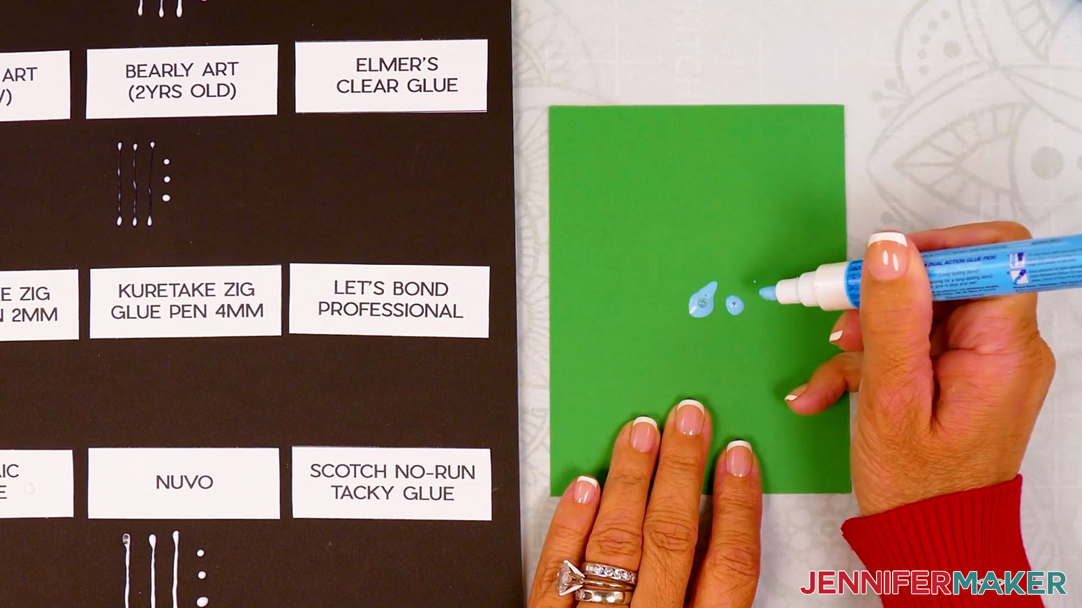 The Best Craft Glue Kuretake Zig Glue 4mm Pen sample must be primed on a separate piece of paper before use.