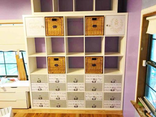 DIY Wood Shelf Craft Storage