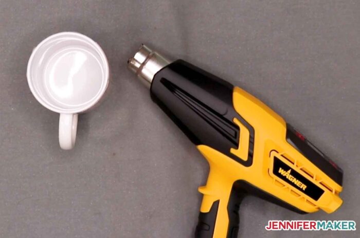 How to Apply Heat Transfer Vinyl to a Coffee Mug Using a Heat Gun 